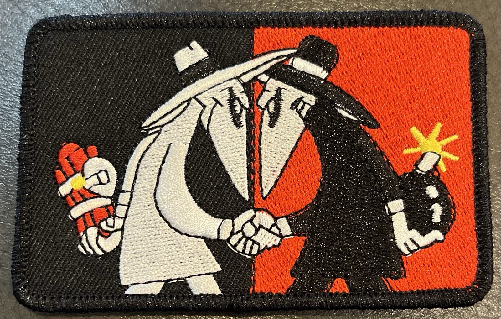 Spy Vs Spy Cartoon Iron Sew Patch Vintage Style Retro Hat Cap