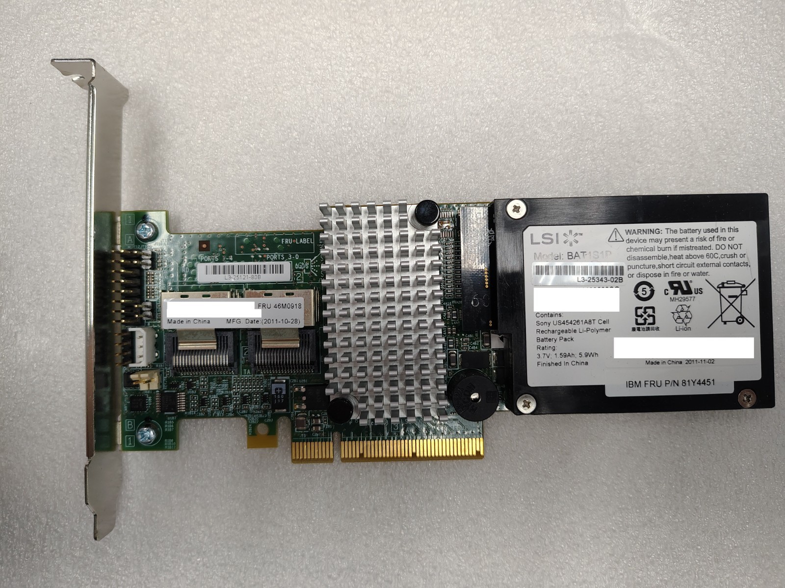 IBM 46M0918 SAS/SATA 6Gbps Raid Controller FP