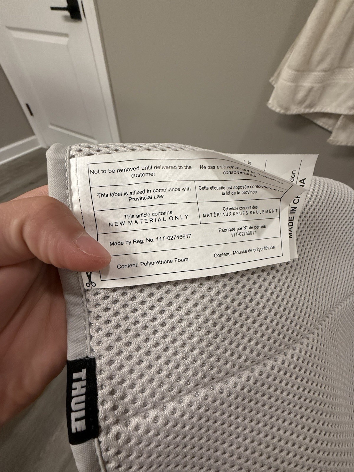 Thule Stroller Summer Seat Liner In Color Light Grey