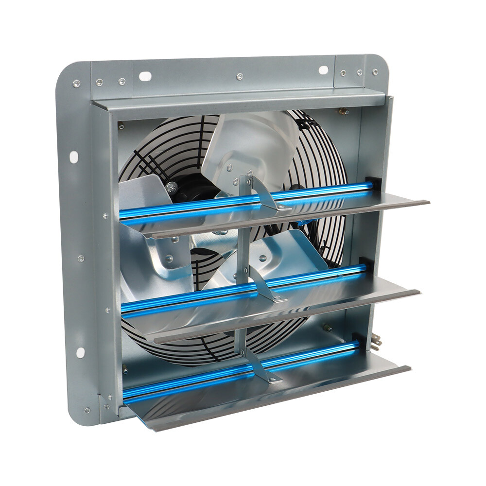 12" Exhaust Fan Wall Mounted, Aluminum Shutter,Garage Shop Attic  W/Power Cord