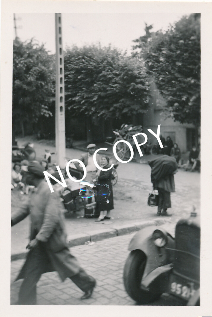 Photo WW II Street Civilians in France J1.24