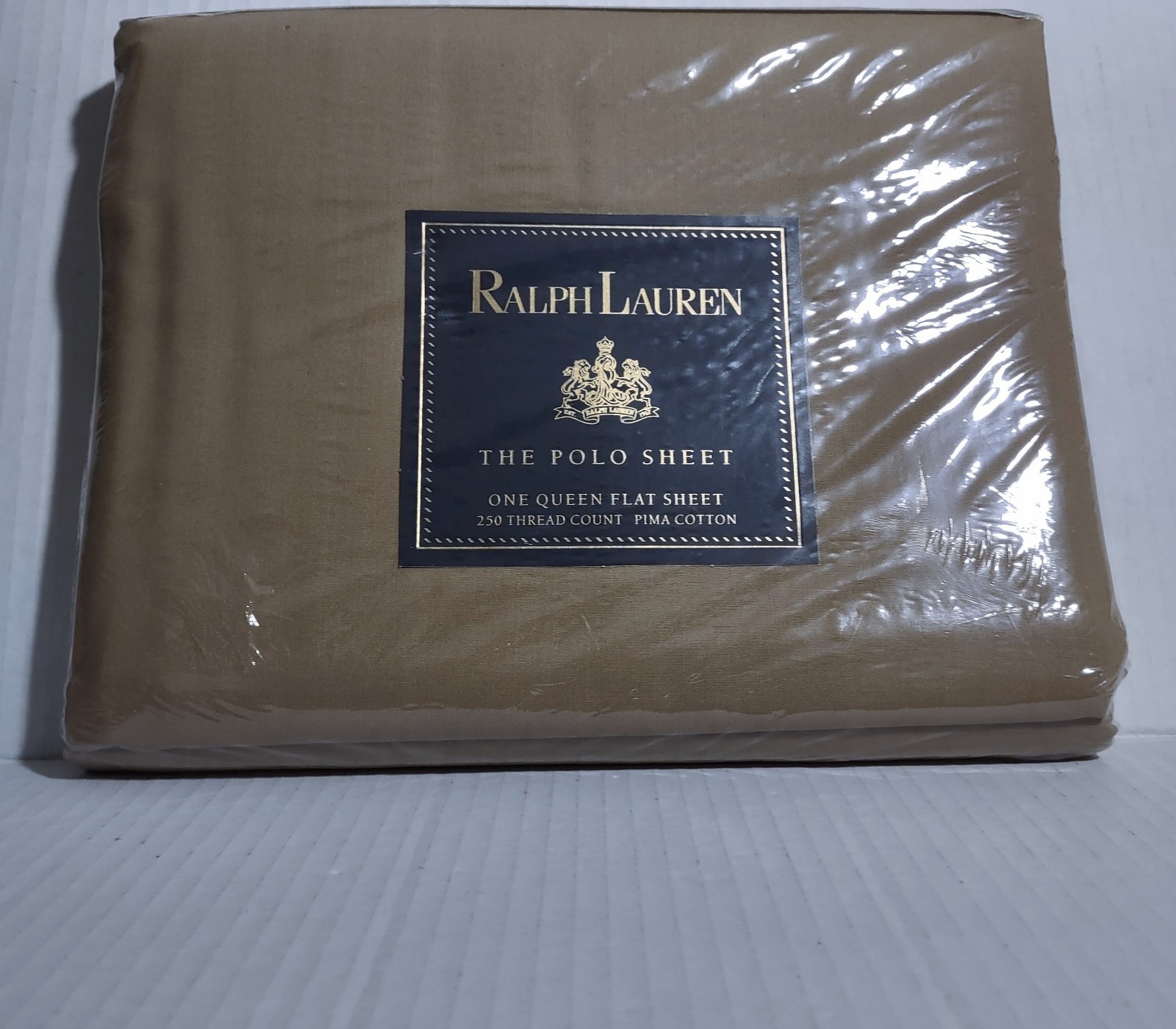 🆕 Vtg Ralph Lauren The Polo Sheet Queen Flat Sheet 250 Ct Pima Cotton Ghurka