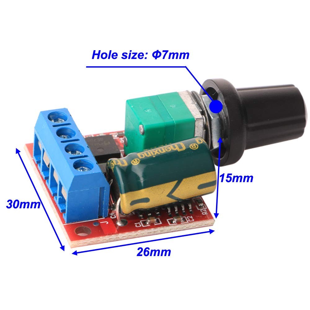 Gebildet 3pcs Mini DC Motor PWM Speed Controller, 5V-35V 5A pwm controller