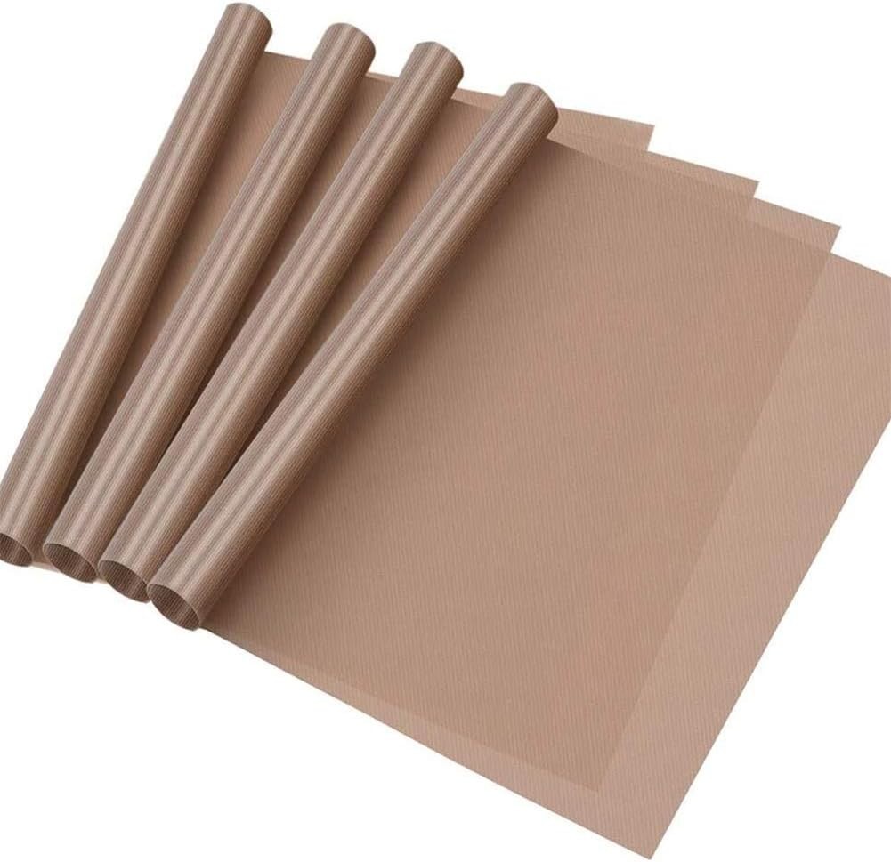 Juego de 4 hojas de teflón 12"x 16" para prensa de calor, antiadherentes
