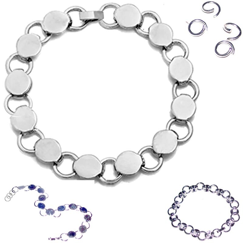 USA | 5 sp bracelet BLANKs disk pads disc loop glue cabs buttons keys *MERZIEs*