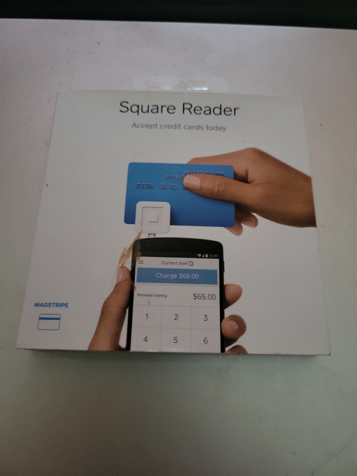 Square Credit Debit Card Reader - White for Apple iPhone and Android