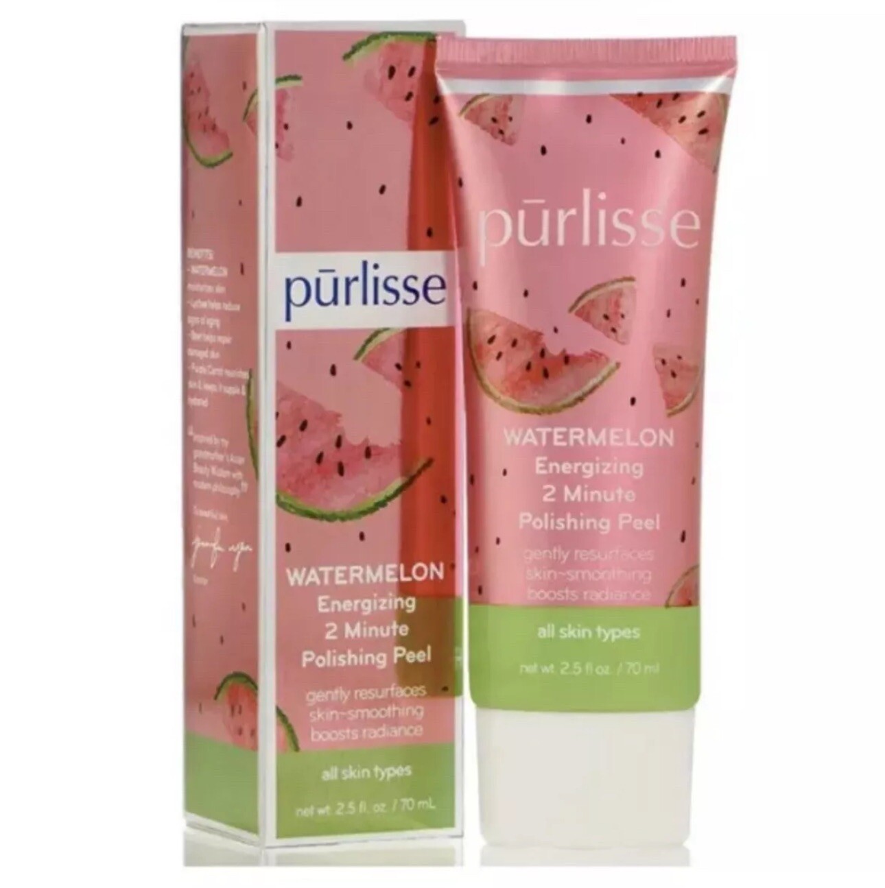 Purlisse Watermelon Energizing Polishing Peel 2.5 fl oz Exfoliator New in Box