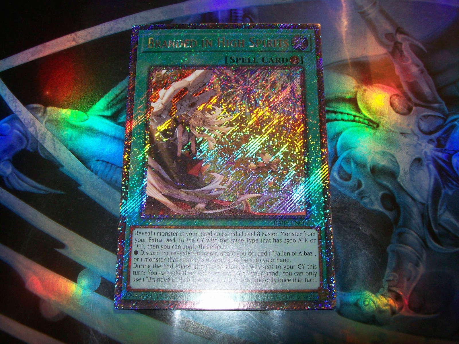 Branded in High Spirits 1st Edition Platinum Secret Rare RA05-EN067 Yu-Gi-Oh!