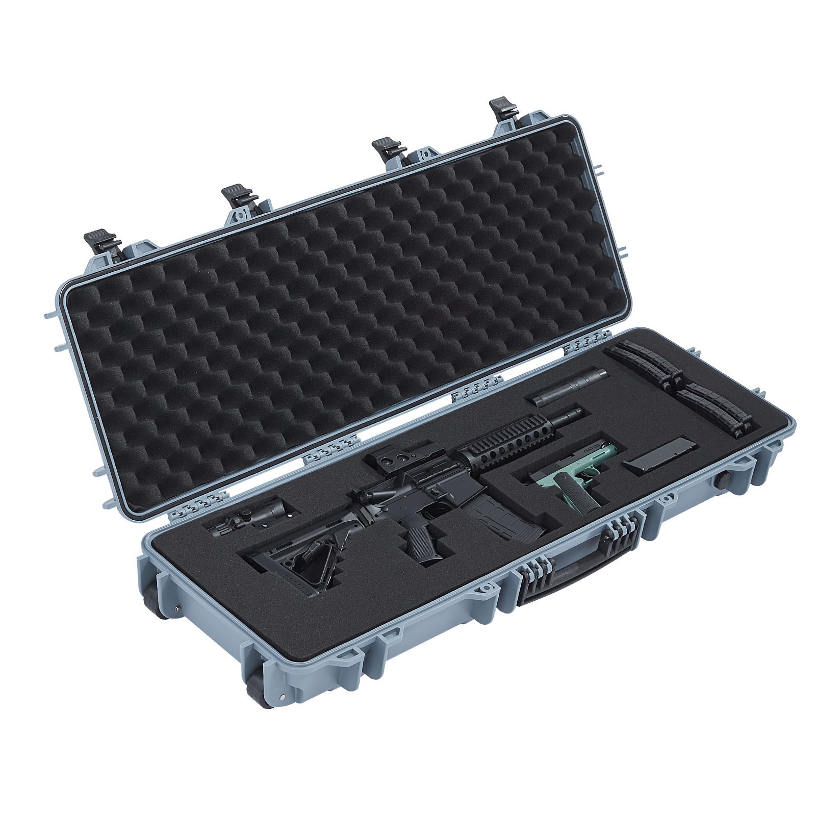 Uimoso Hard Rifle Case with Waterproof Design and Customizable Foam Inserts