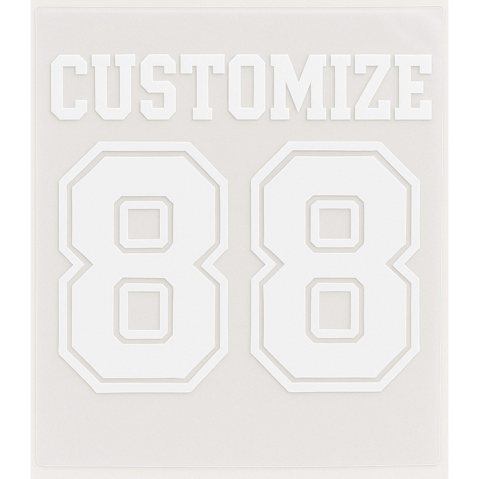 Custom Jersey Name and Number Iron-On Transfer – Varsity Style Heat Press Vinyl