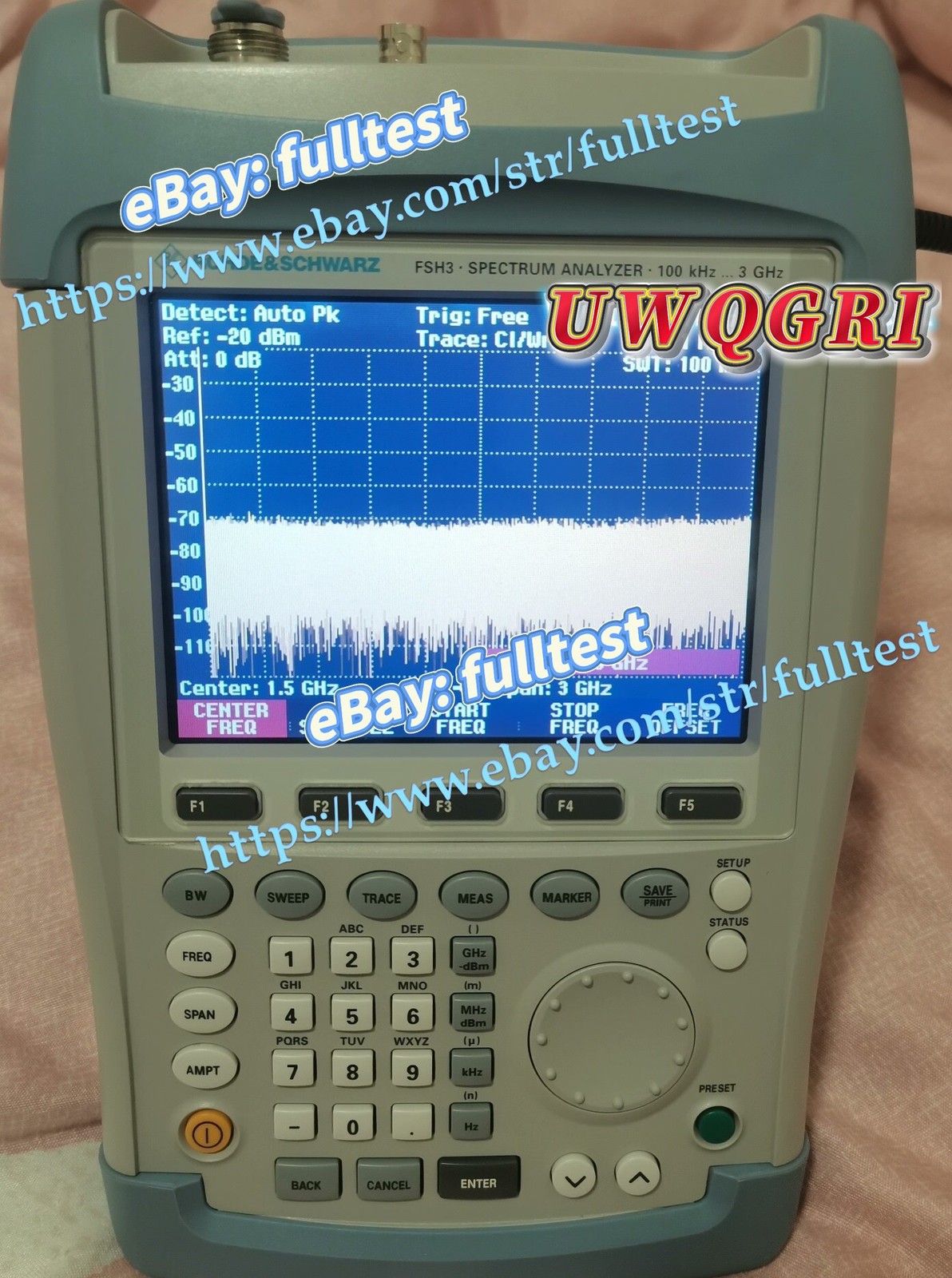 1pcs  R&S FSH3 100KHz-3GHz Handheld Spectrum Analyzer