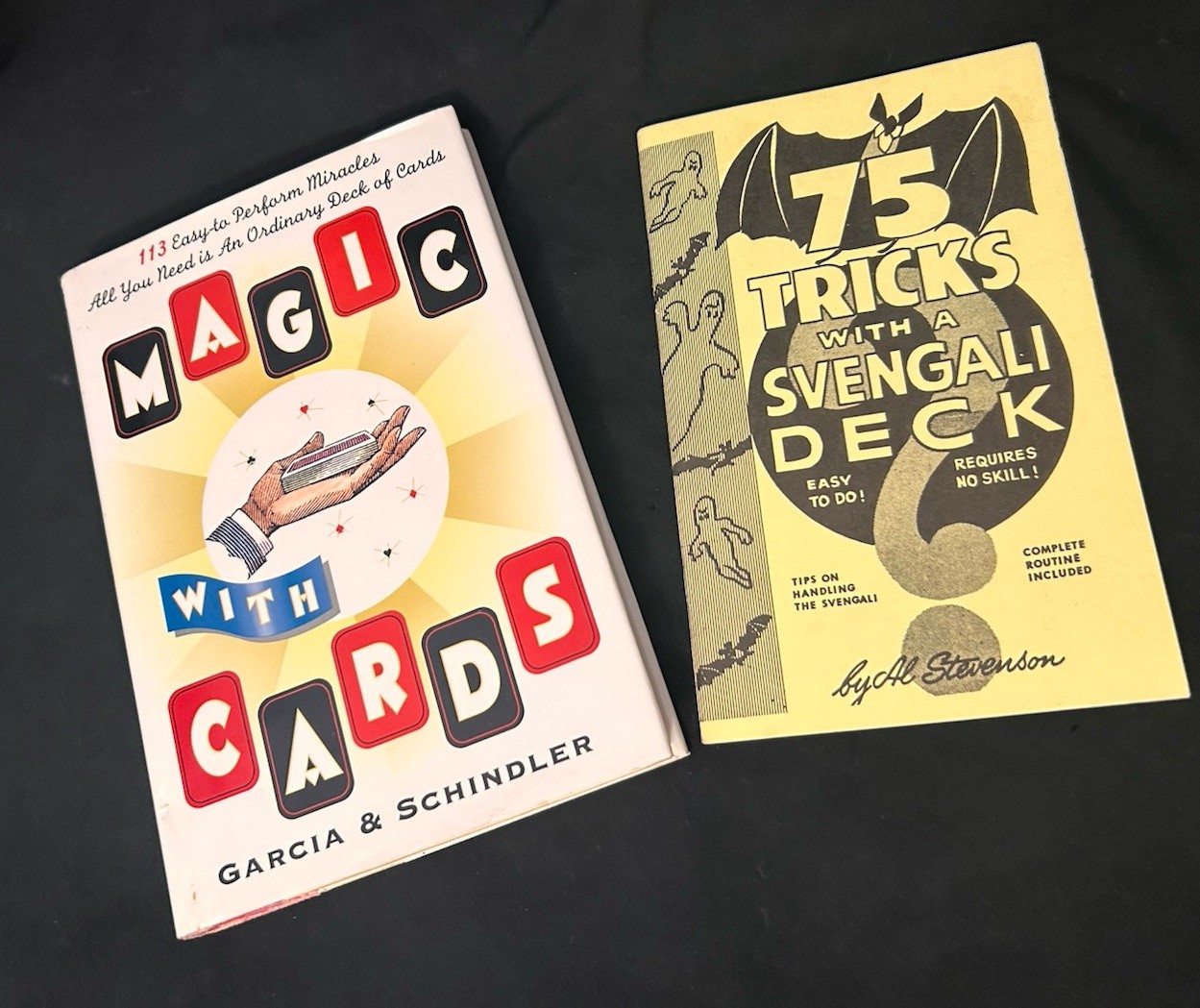 Books 75 Tricks Svengali Deck Al Stevenson & Magic with Cards Garcia & Schindler