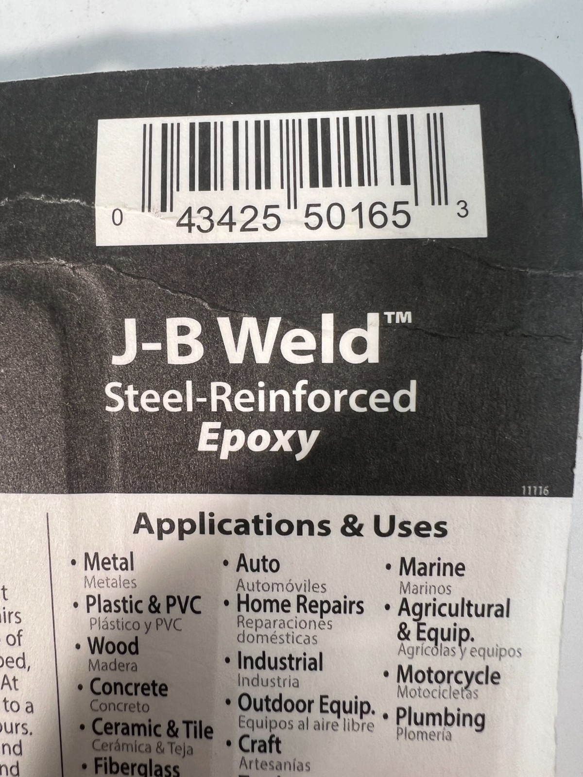 JB WELD 50165 Original Cold Weld 2-Part Epoxy Syringe