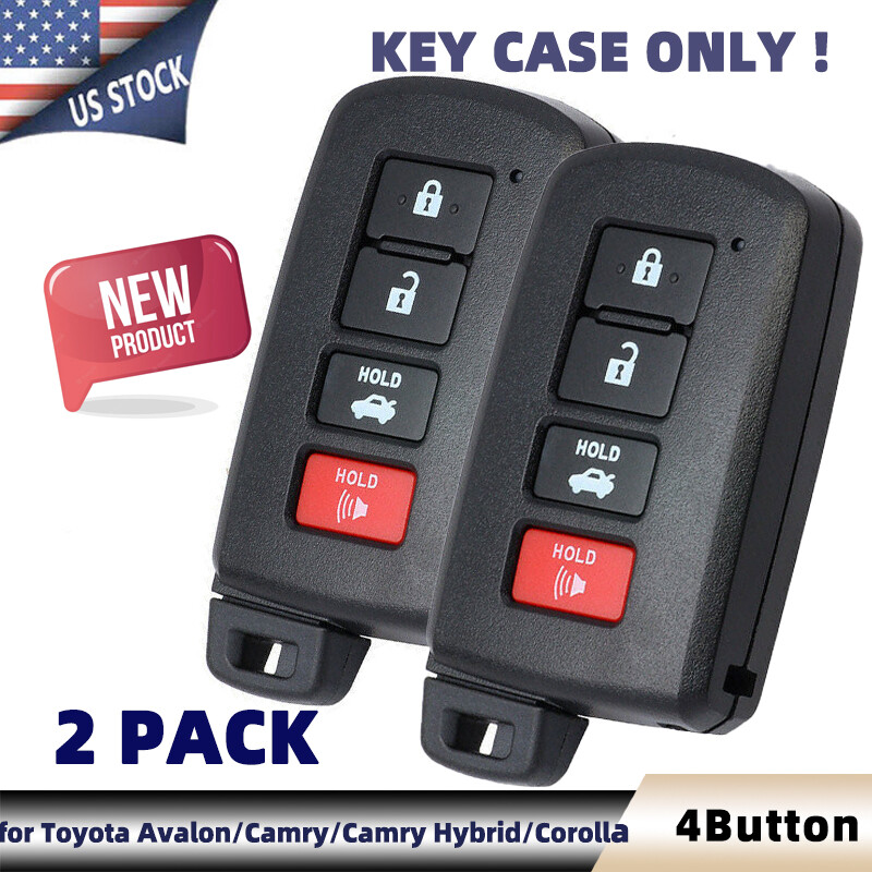 2 Key Fob Cover Remote Case Shell for Toyota Avalon/Camry/Camry Hybrid/Corolla