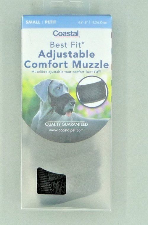 Coastal Pet Best Fit Adjustable Comfort Dog Muzzle, Small, Black NEW