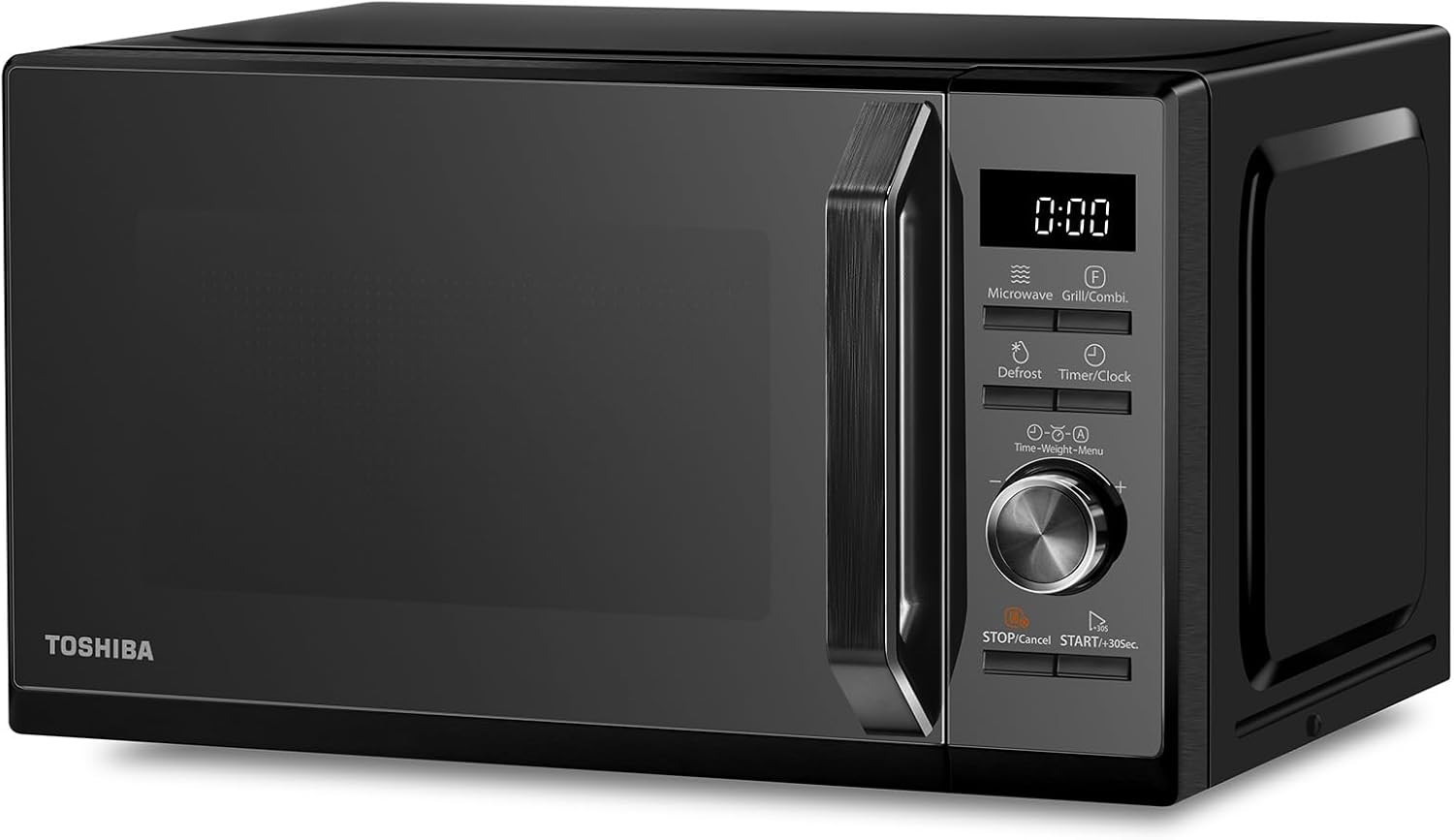 Toshiba Black Microwave 20 Liter Digital 800W Microwave Oven with 1000W Grill, C