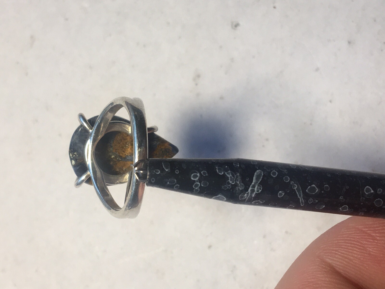 Size 7 Sterling Silver Pietersite Ring