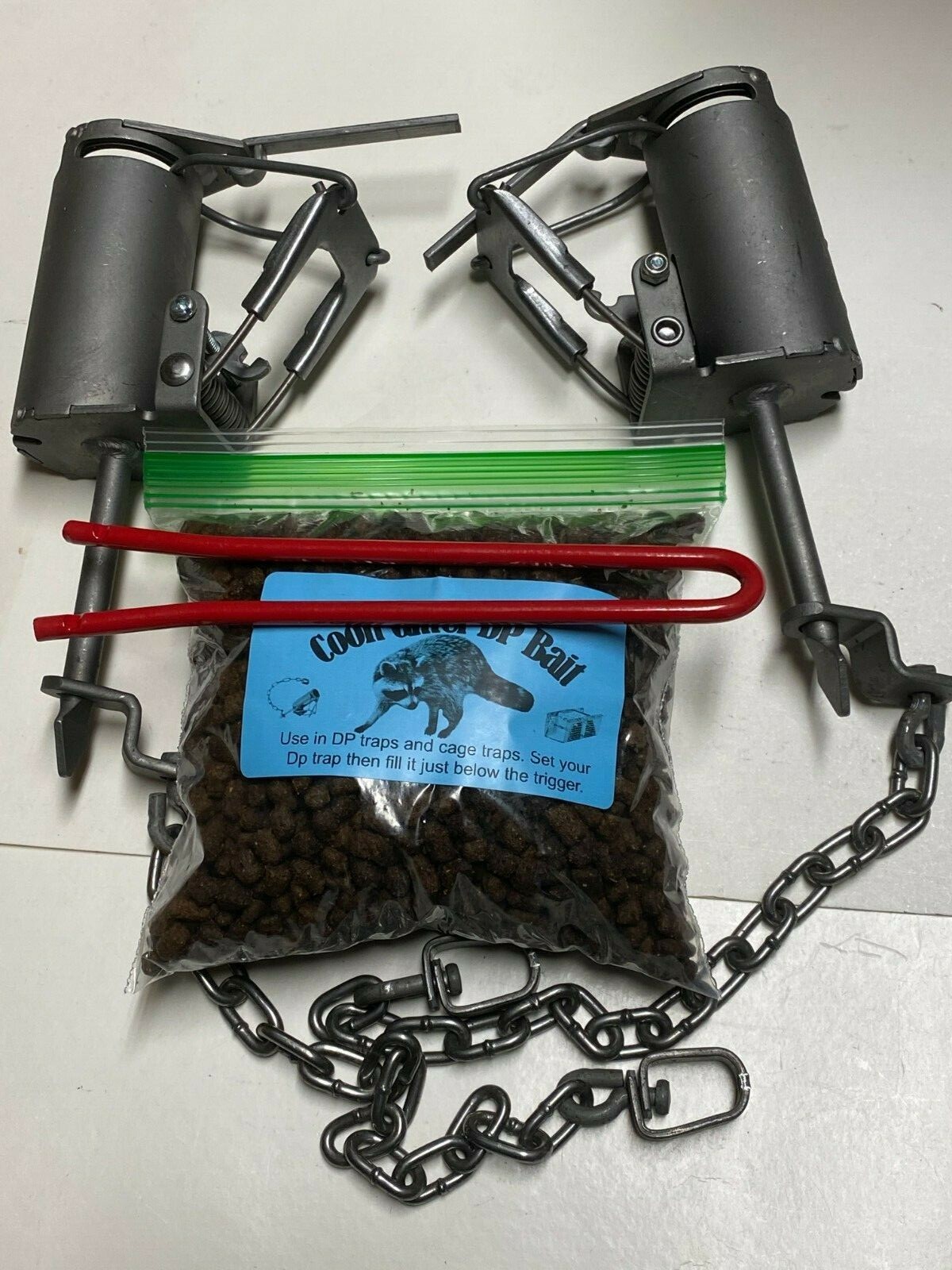 2 Bridger Dog Proof trap +1 DP setter +1 coon gitter Bait NEW SALE raccoon trap
