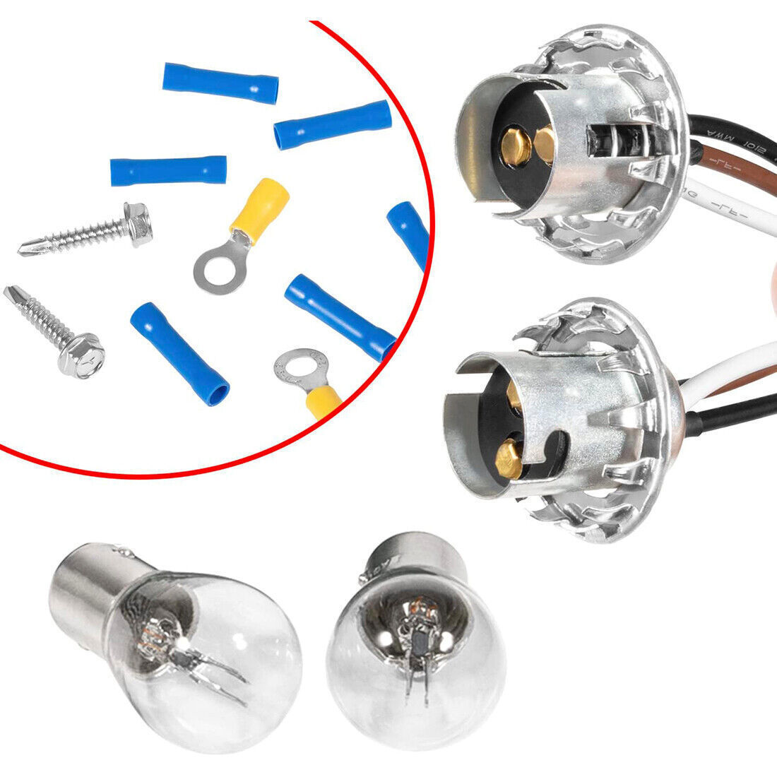 BX8869 Front Bulb & Socket Tail Light Wiring Accessories Kit For most vehicles