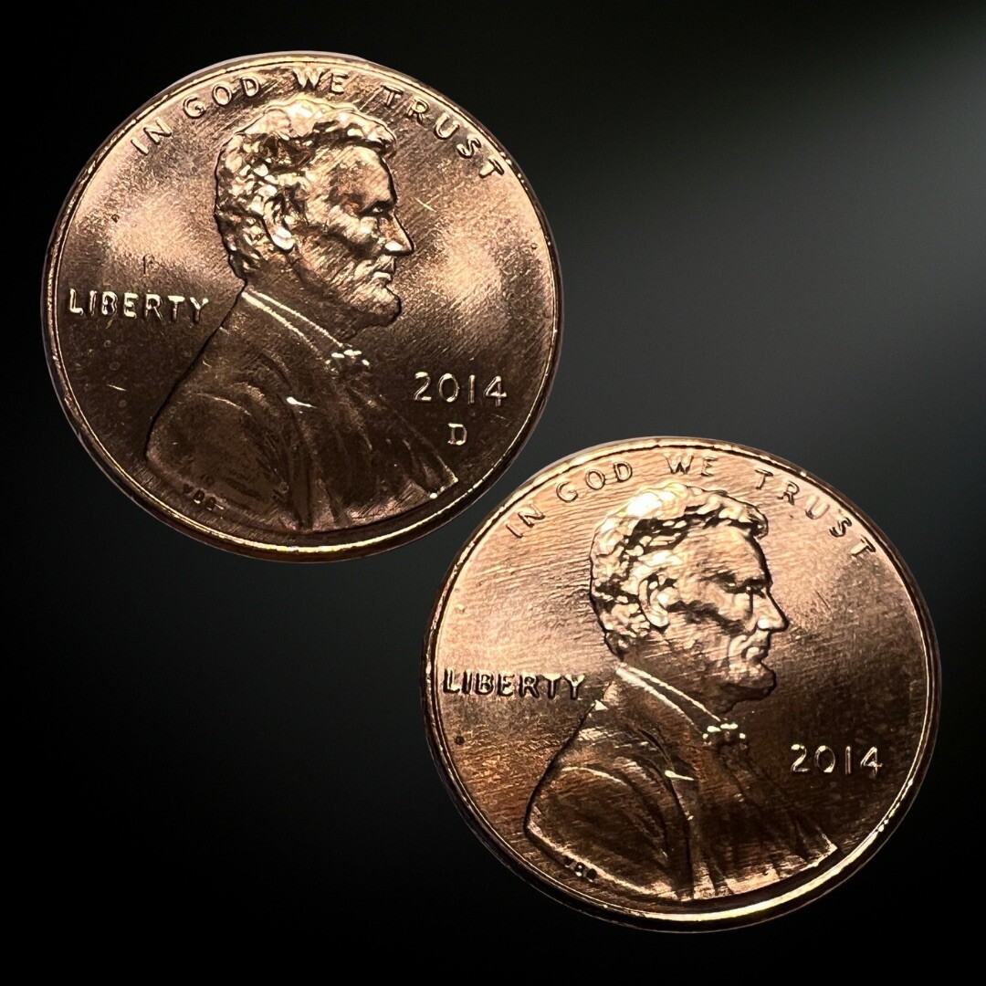 2014 P D  Lincoln Shield Cent Brilliant Uncirculated (BU) 2 Coin Set