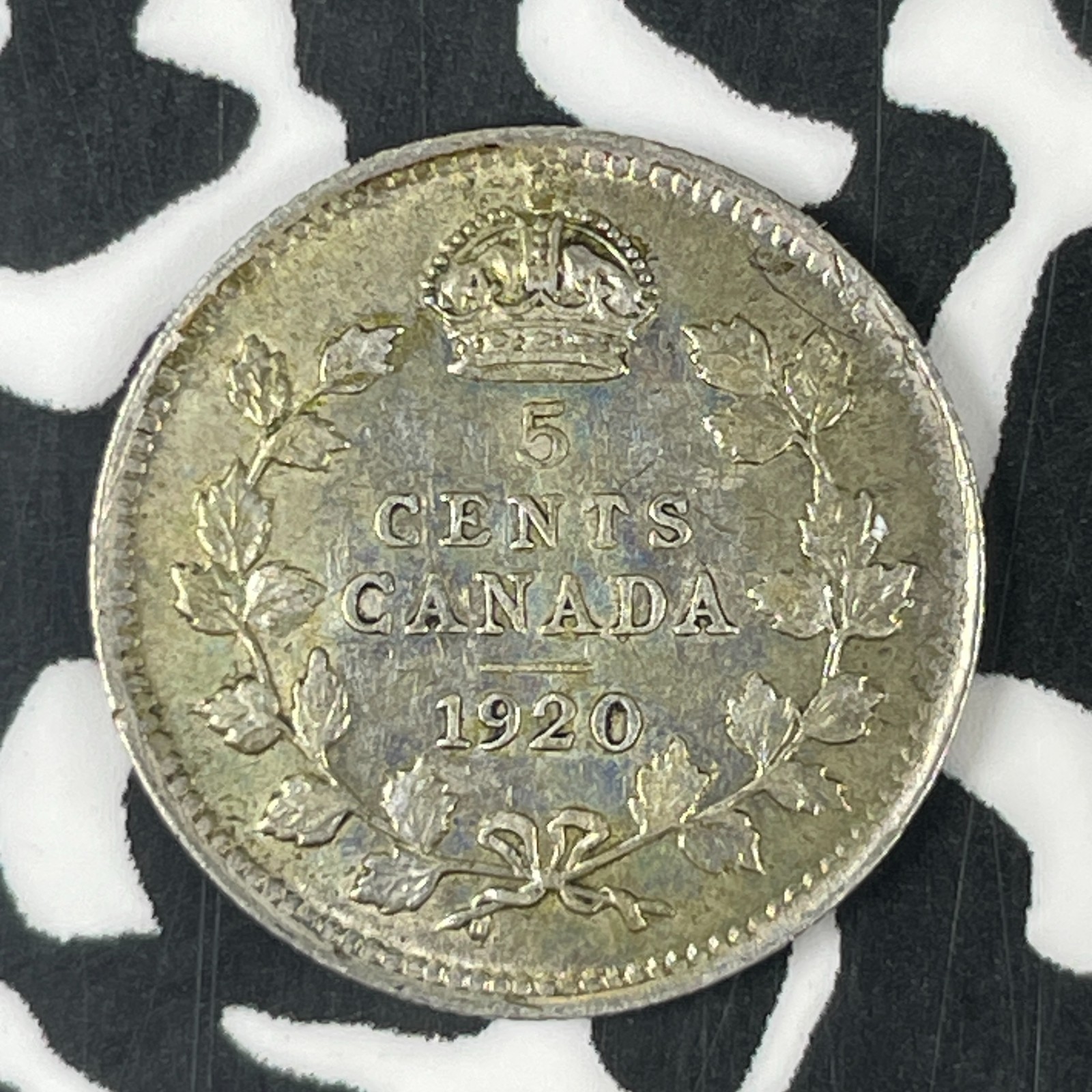 1920 Canada 5 Cents Lot#C9955 Silver! Nice!