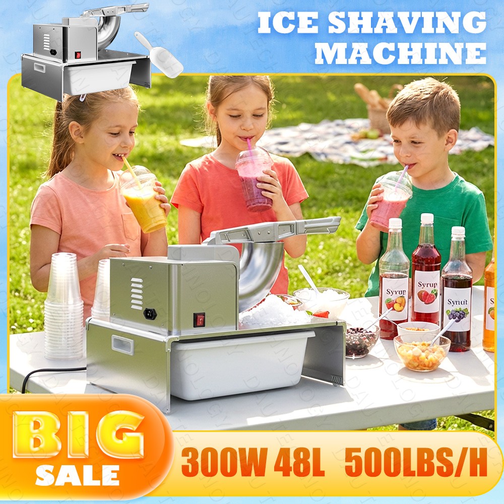 Snow cone machine, Shaved ice machine, ice shaver machine for Home 300W 500LB/H