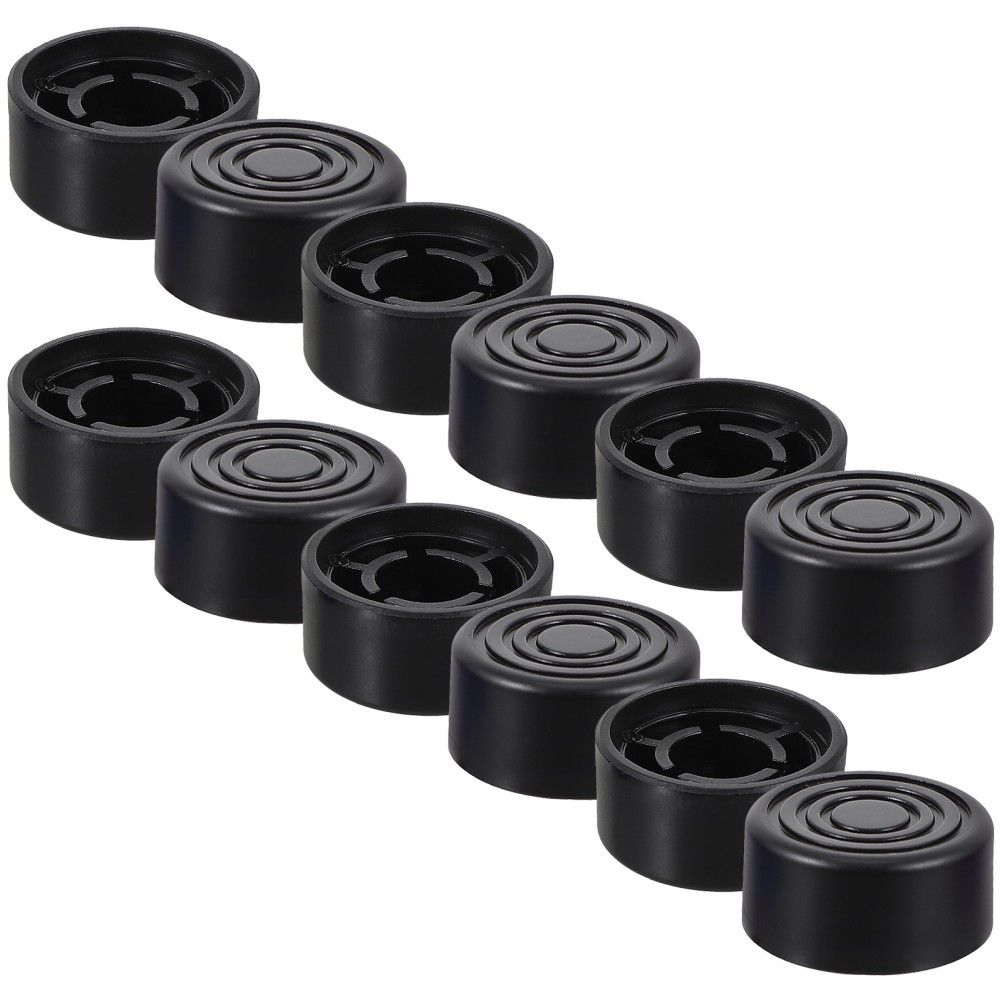 12Pcs Guitar Effect Pedal Footswitch Toppers Black Cover