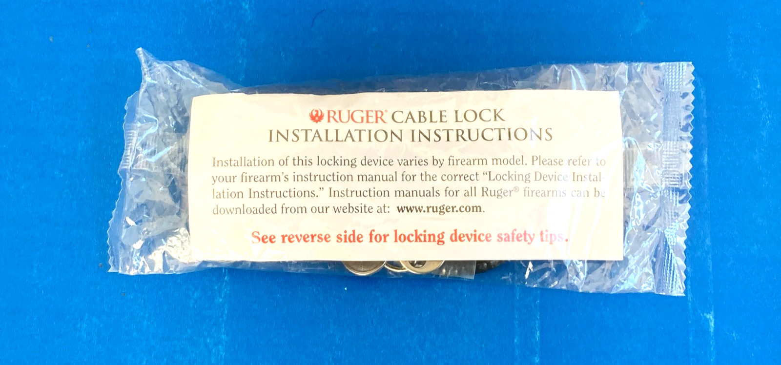 Gun Lock Ruger Firearm Gun Safety Cable Lock Brand New FREE SHIP