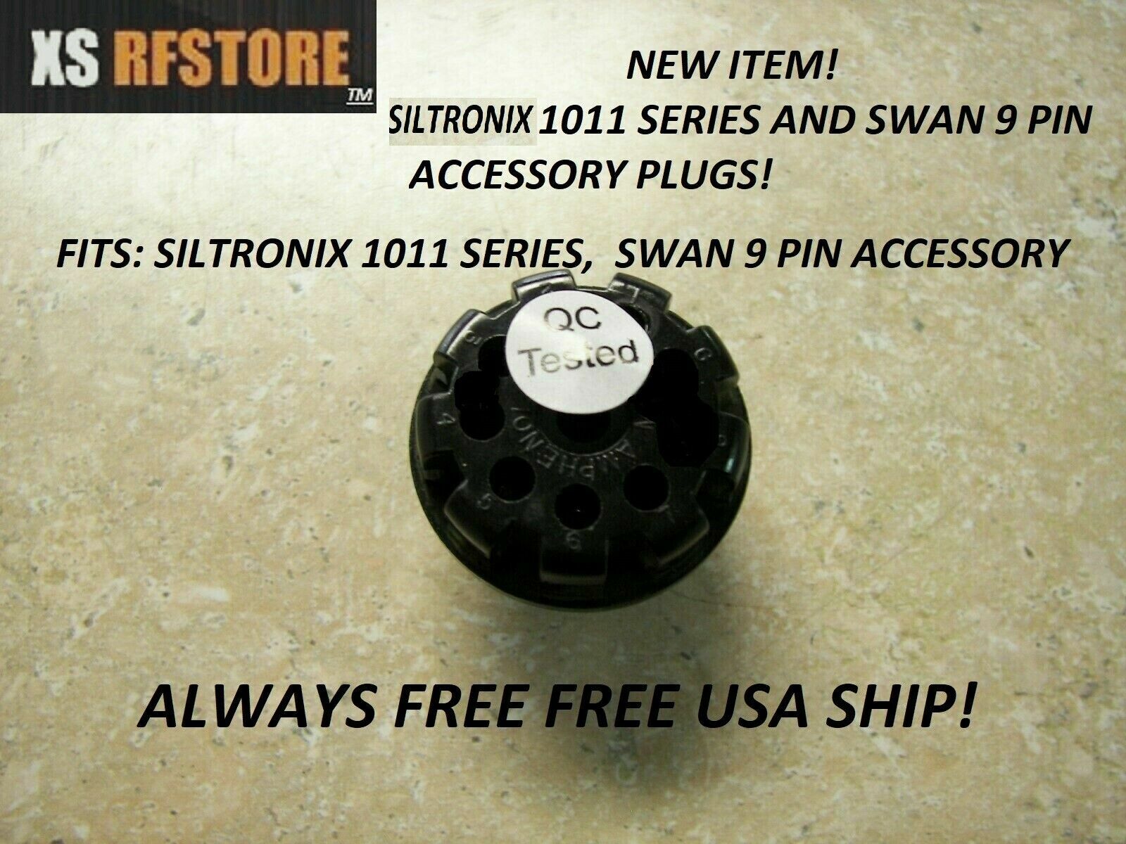 9 pin Accesory plug for Siltronix, Swan  *Rare and complete NEW*