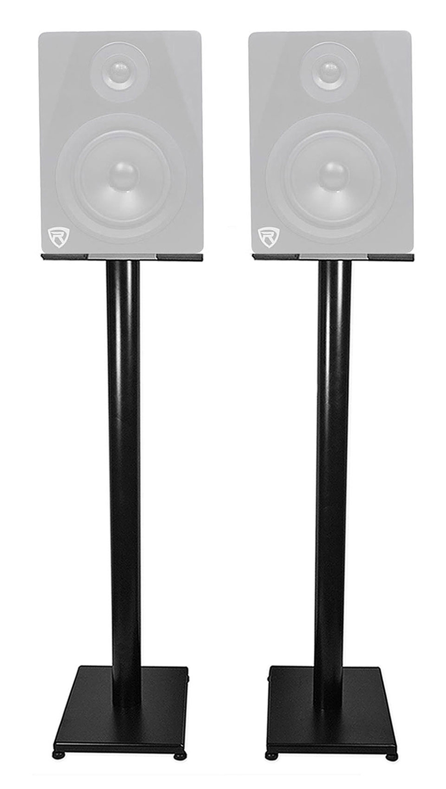 Rockville 37” Black Steel Studio Monitor Speaker Stands For Rockville APM8B