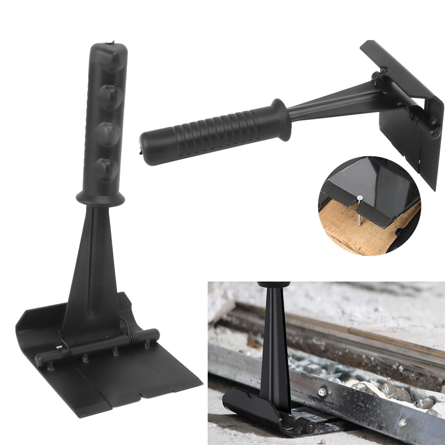 Trim Puller Tool, Black Trim Removal Tool Tile Flooring Baseboard Removal Tool