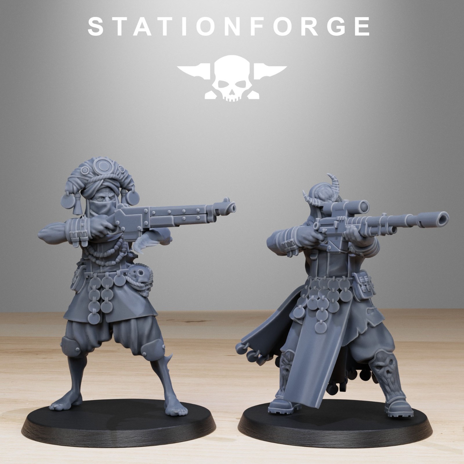 Station Forge Miniature Corrupted Guard Lechers Sci Fi Grim Dark Proxy Minis RPG