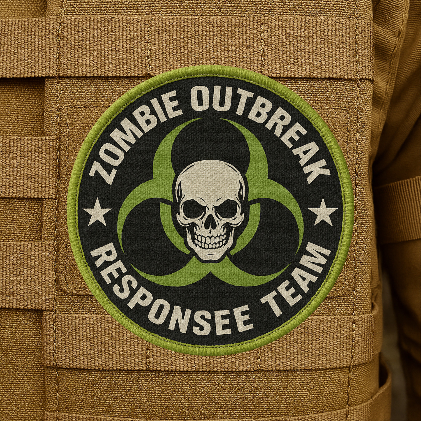 Zombie Outbreak Response Team Printed Morale Patch - 3 Inch, Hook & Loop Back