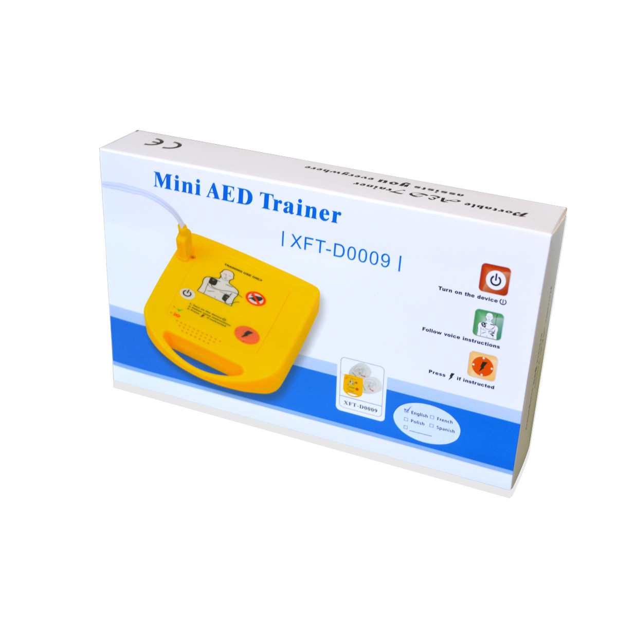 2xMini AED Trainer XFT First Aid Training Kit Practice Study Train Machine In En
