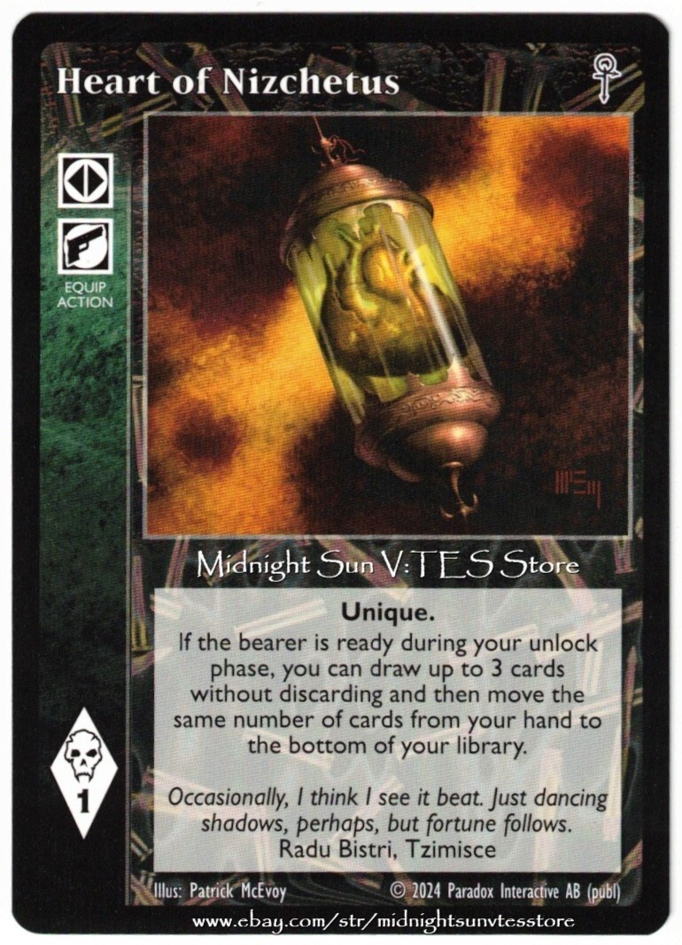 Heart of Nizchetus Fifth Edition V5 2024 V:TES VTES Vampire CCG