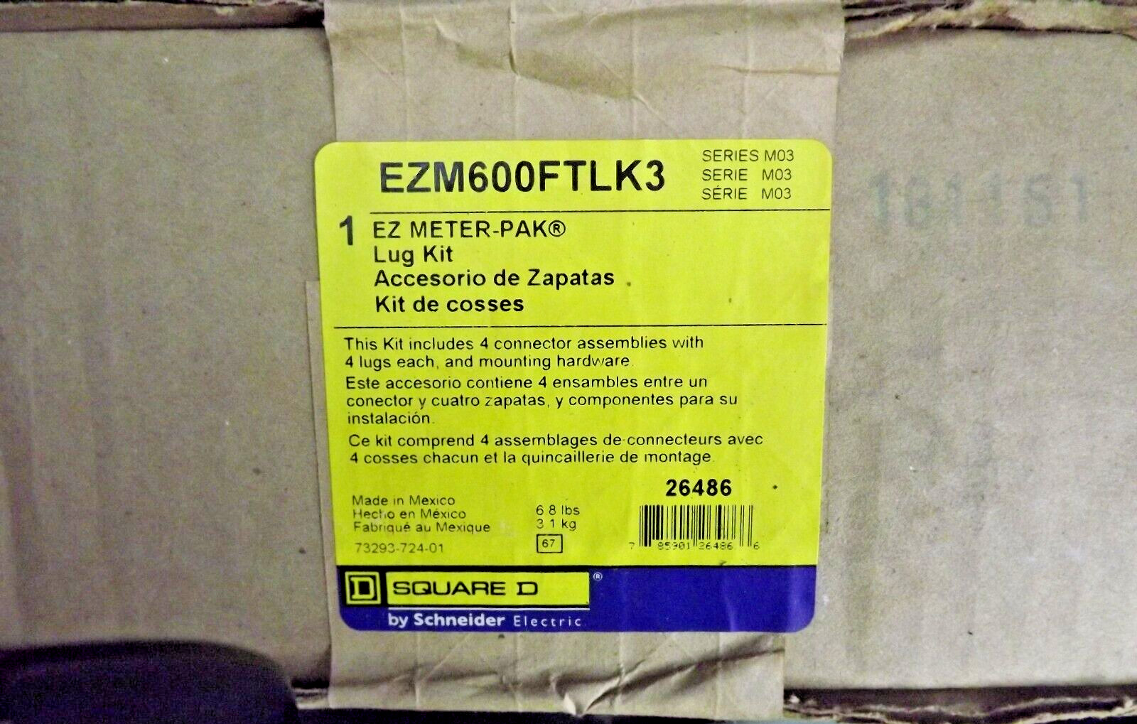 Squre D SCHNEIDER ELECTRIC EZM600FTLK3