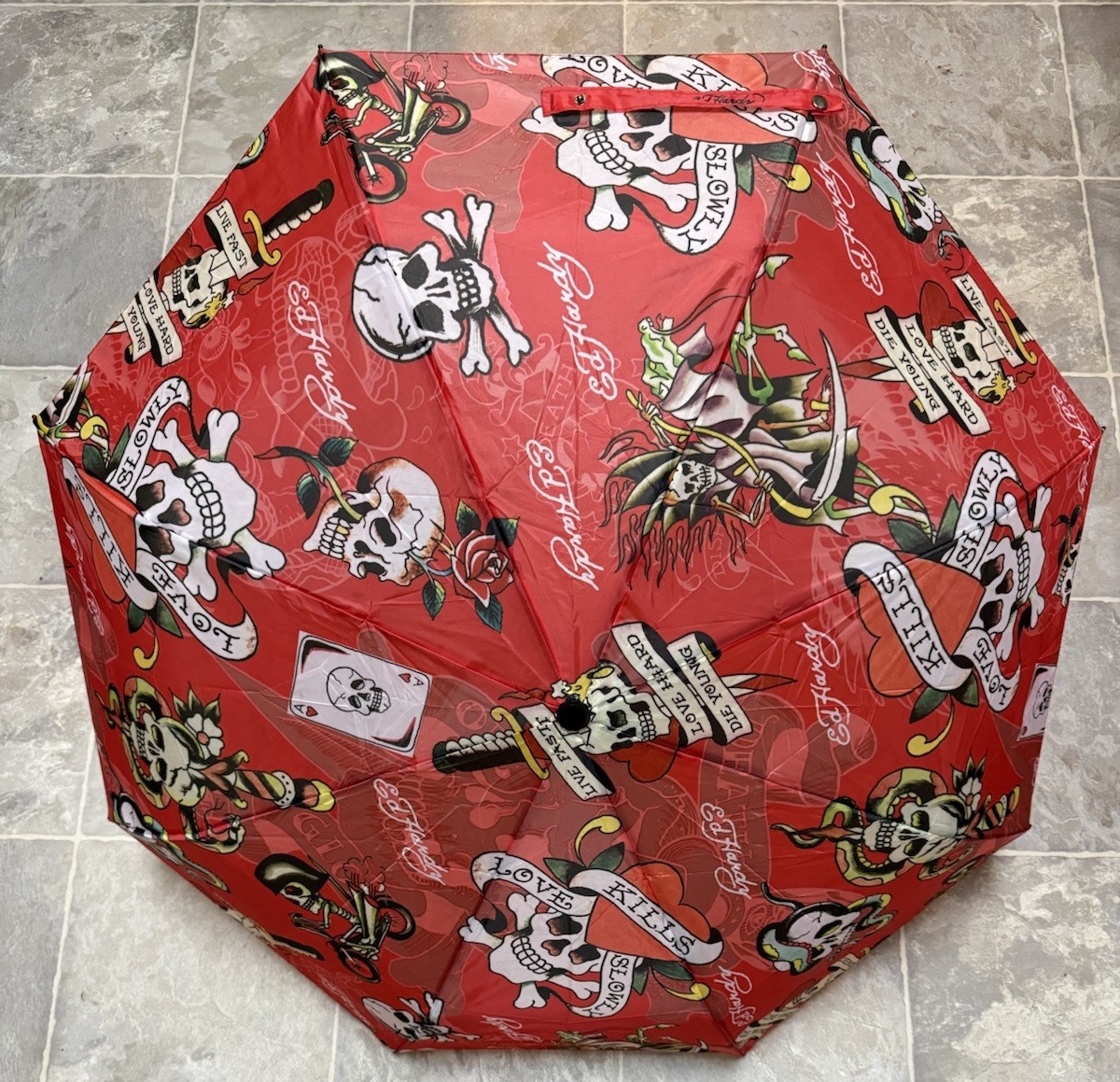 Ed Hardy Red Skull Umbrella