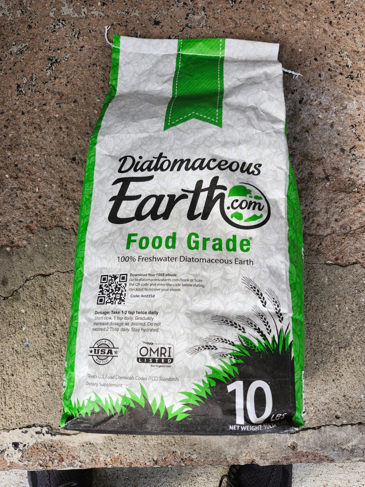 Diatomaceousearth 10 LBS Food Grade Diatomaceous Earth - 100% Organic All Natura