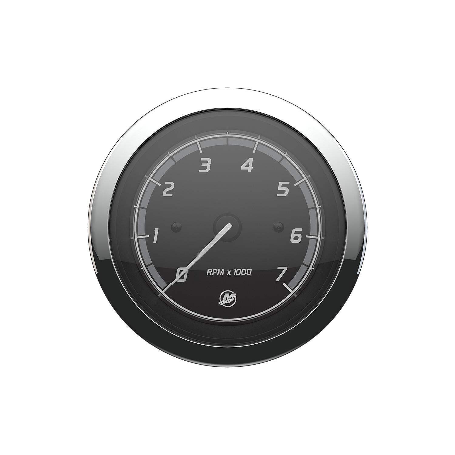 Mercury Marine 7K Tachometer Gauge Classic Black/Chrome 8M6020002