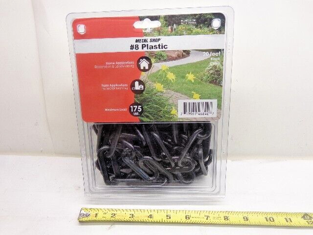Industrial Plastic Chain 20 Feet of #8 - 175 lb. Load Perimeter Marking or Deco