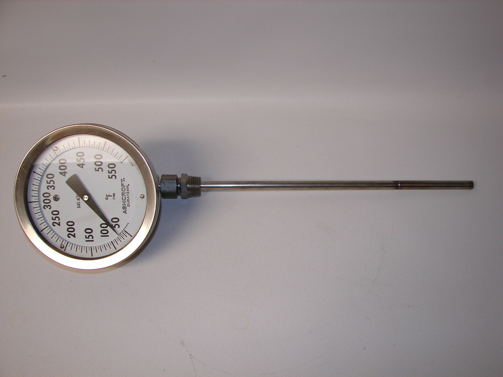 NEW Ashcroft C-600B-03-AN-XSG Duratemp Every Angle Thermometer 12" Stem 50/550 F