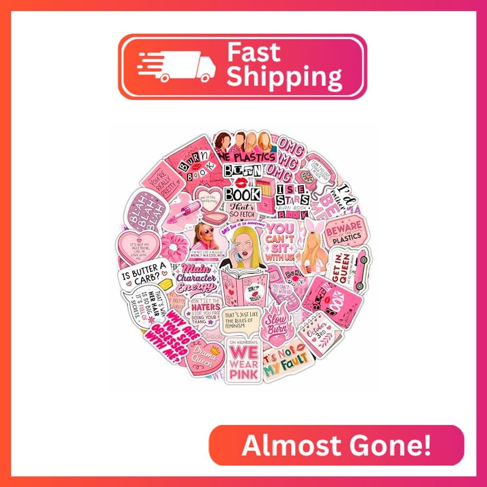 100Pcs Burn Book Stickers for Laptop, Waterbottle - Burn Book Party Decorations