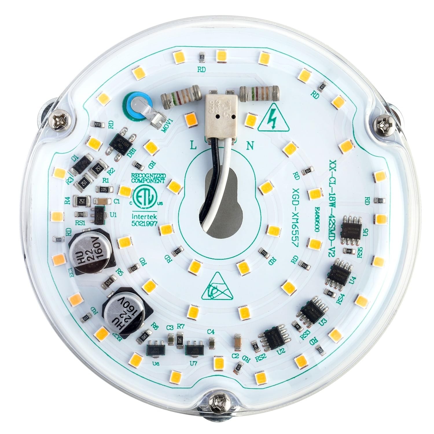 Ledytech 4 inch LED Retrofit Light Kit for Ceiling Fan Warm White 3000K