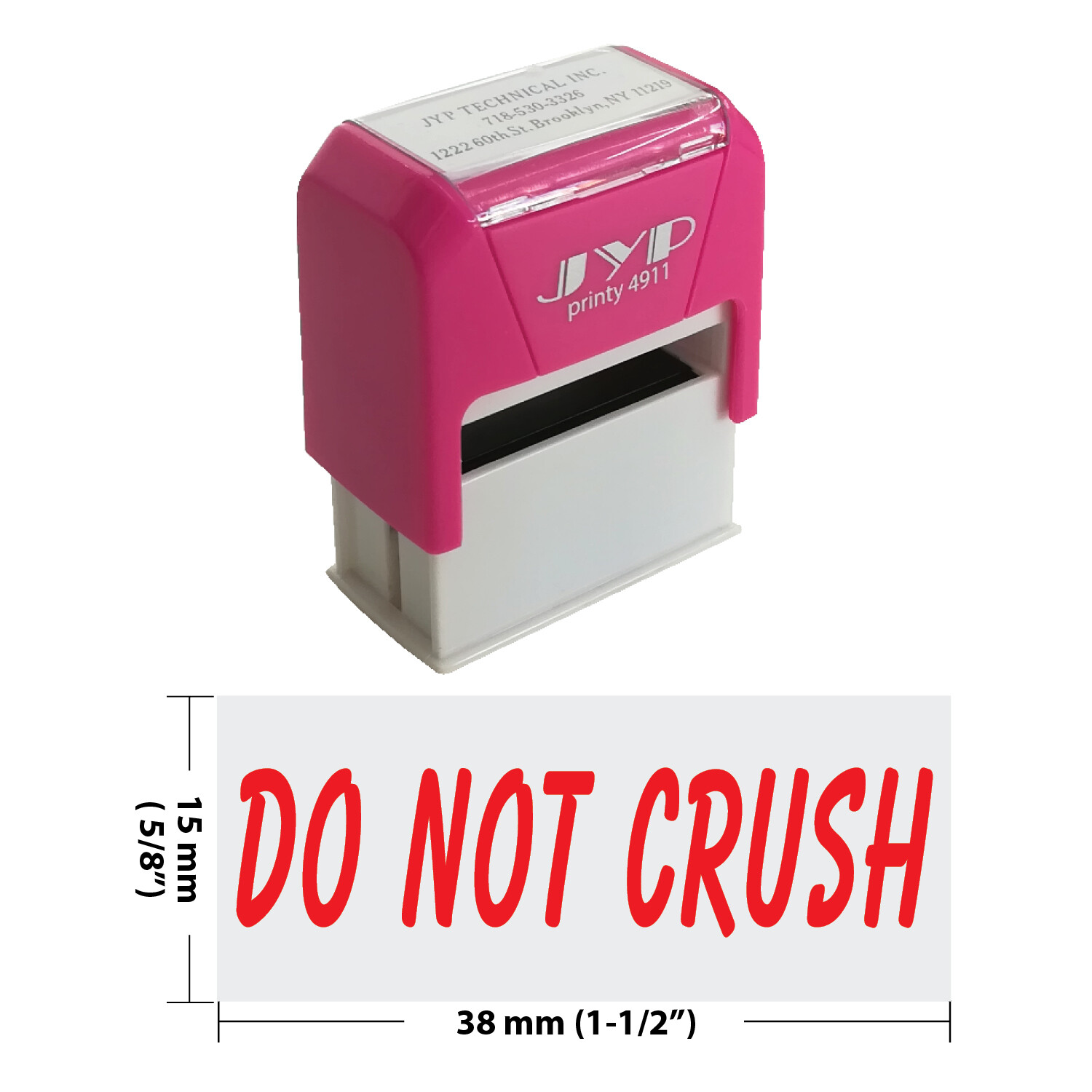 Do Not Crush - JYP 4911R Self-Inking Stamp (Red Ink)