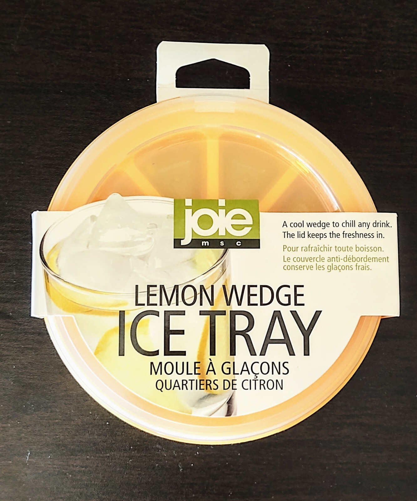 Joie Lemon Wedge Ice Tray with Lid Holds 9 Brand New Sealed Dishwasher Safe