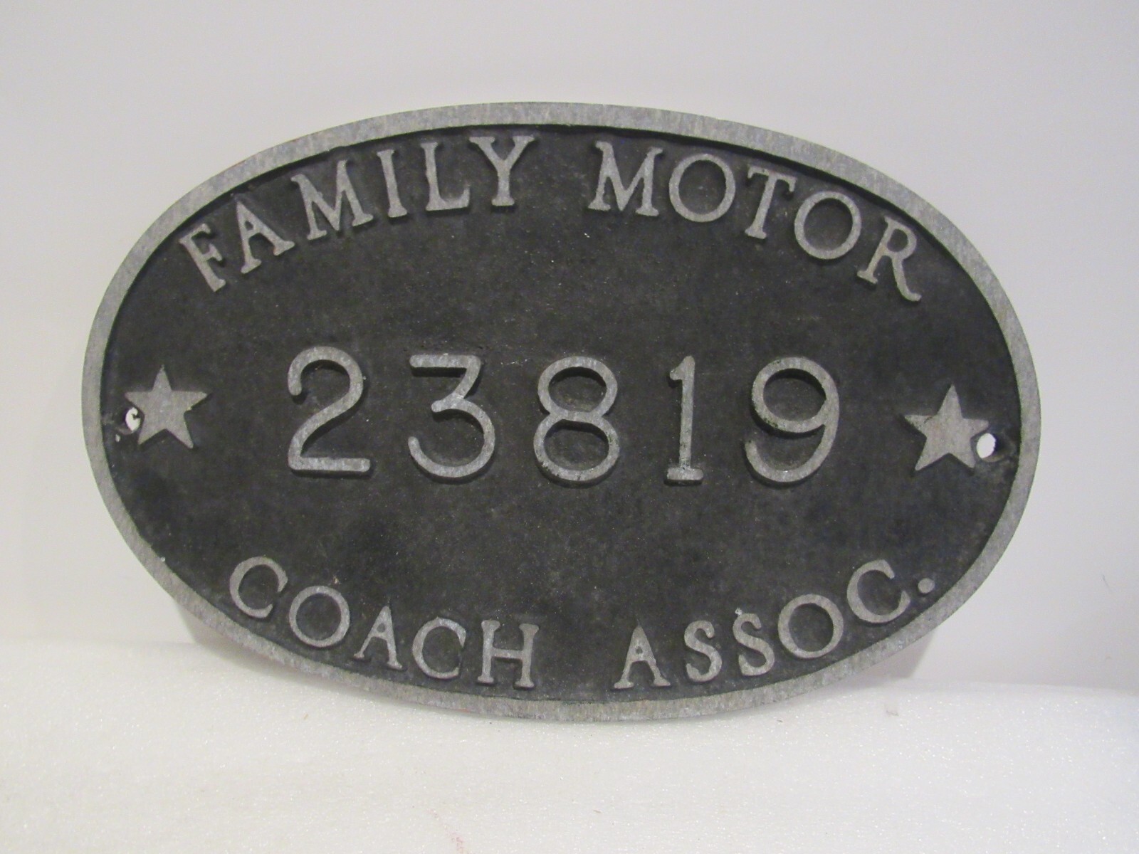 Vintage Family Motor Coach Association #23819 Oval Metal Exterior Sign