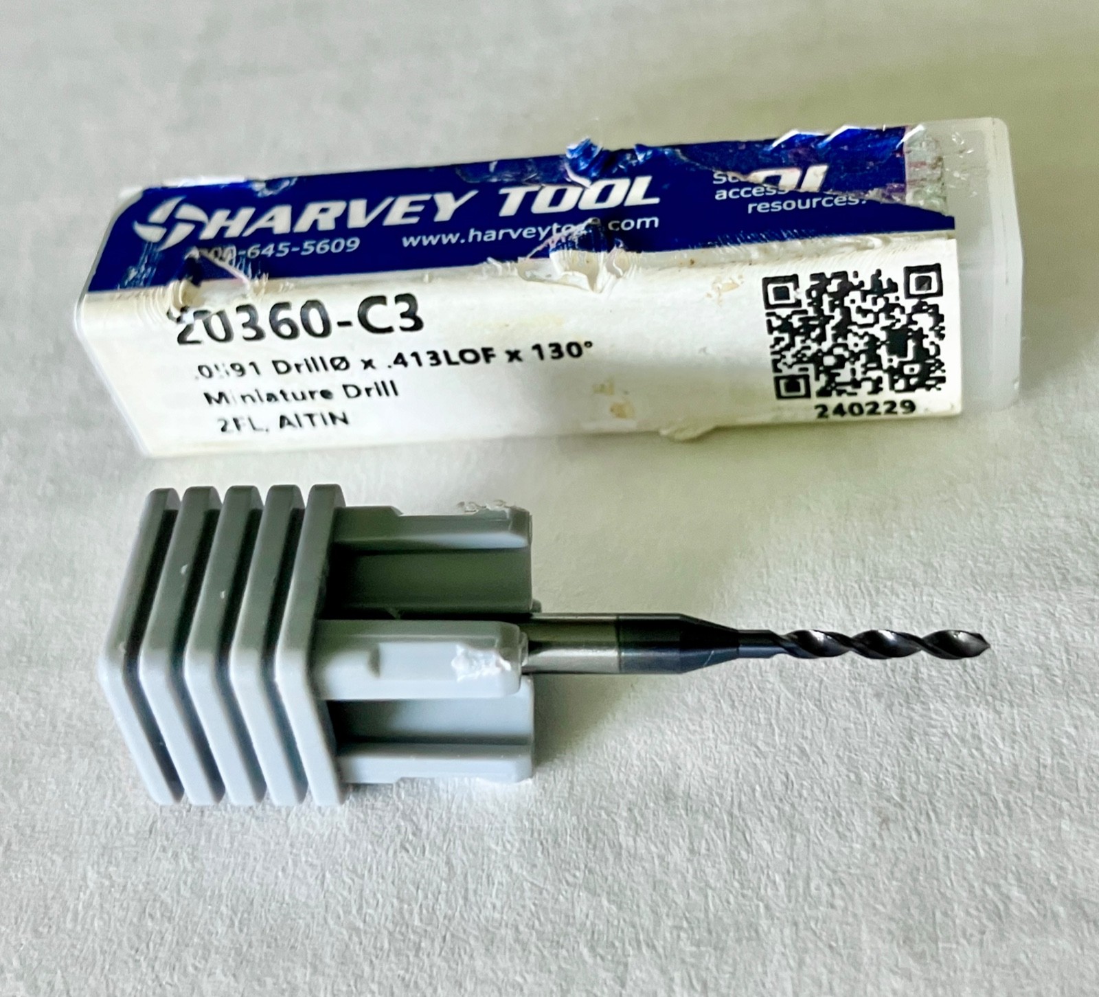 Harvey Tool Solid Carbide Micro Drill 0.0591 x 0.413 130 Deg 1.5" - 20360-C3
