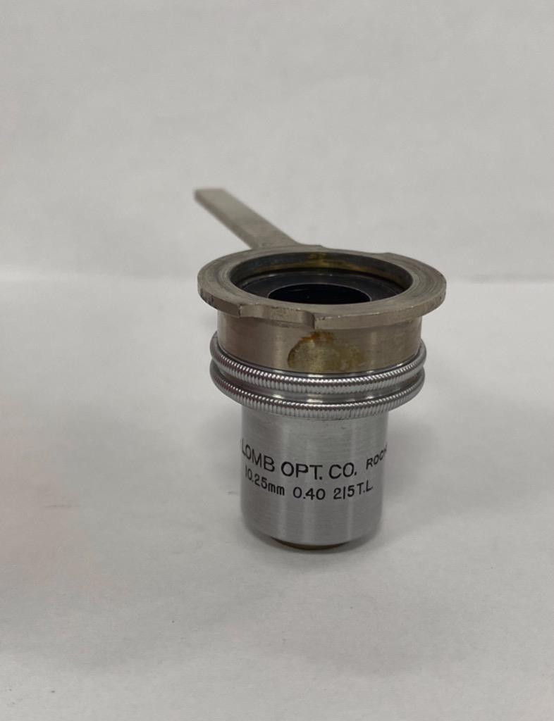 BAUSCH & LOMB 10.25mm 0.40 215T.L MICROSCOPE OBJECTIVE LENS- USED.