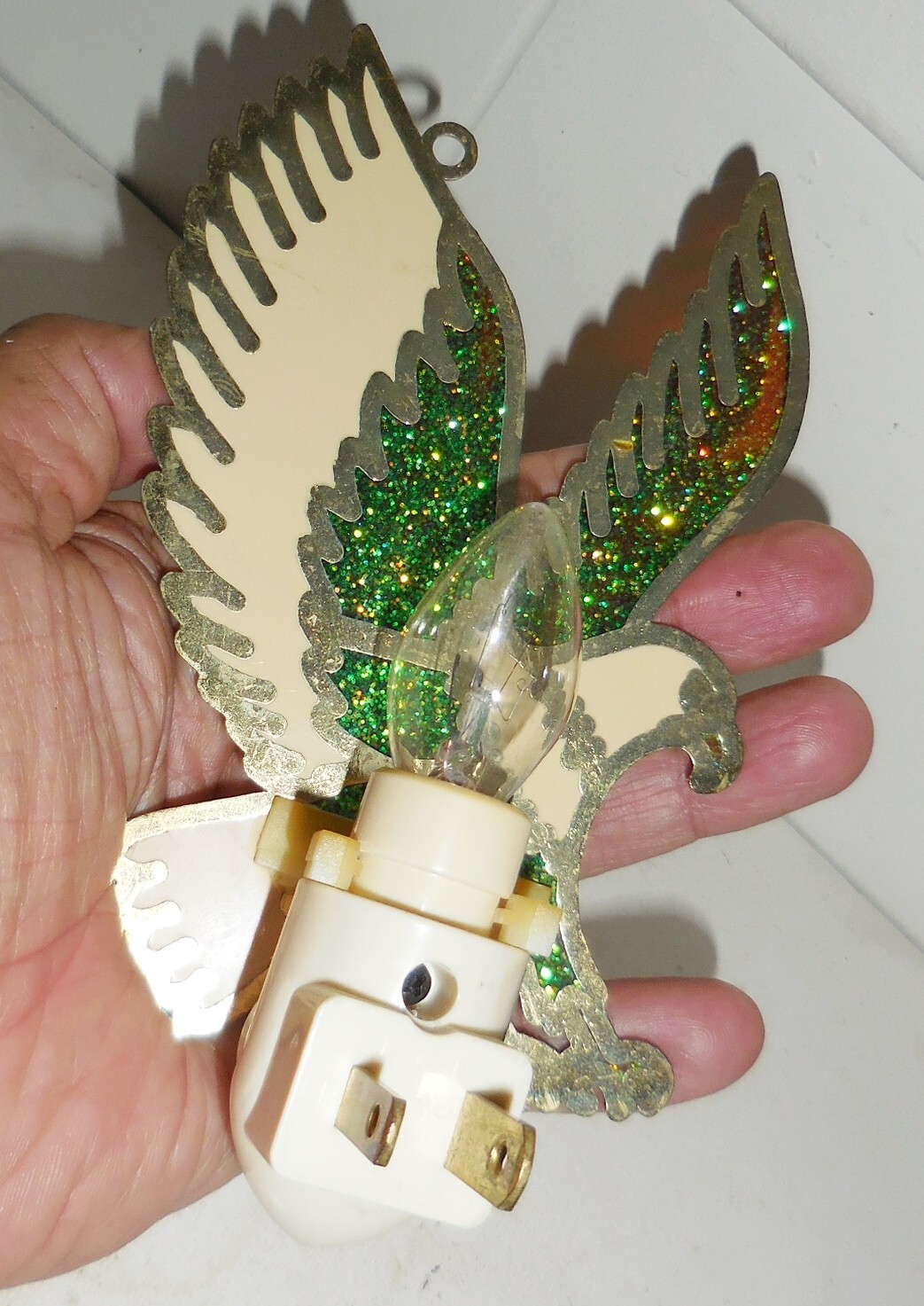 VINTAGE BALD EAGLE NIGHT LIGHT AMERICAN EAGLE DESIGN PLASTIC NR