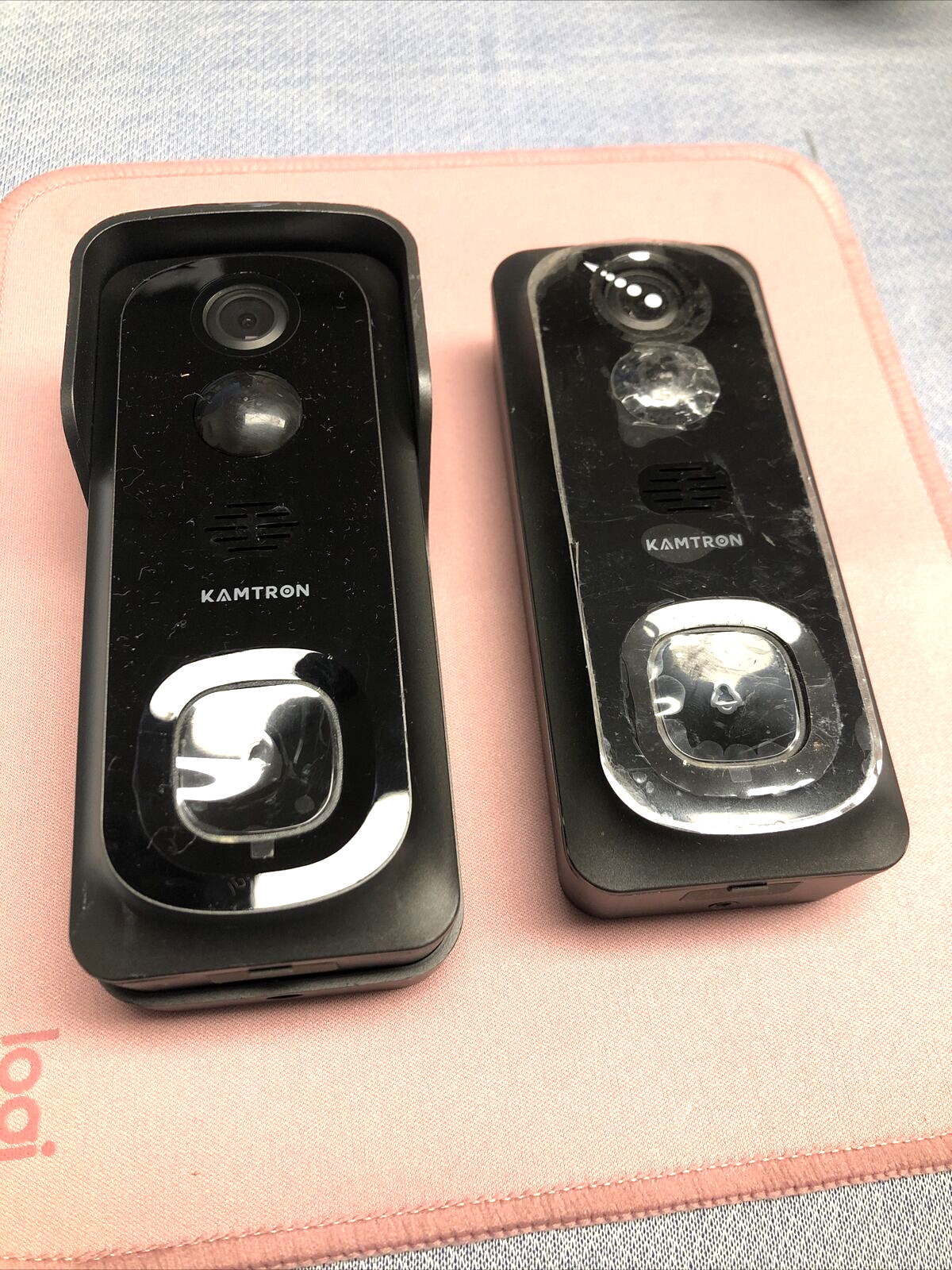LOT OF 2X Kamtron smart video doorbell 1080 full-HD camera (Model: Bell J1) USED